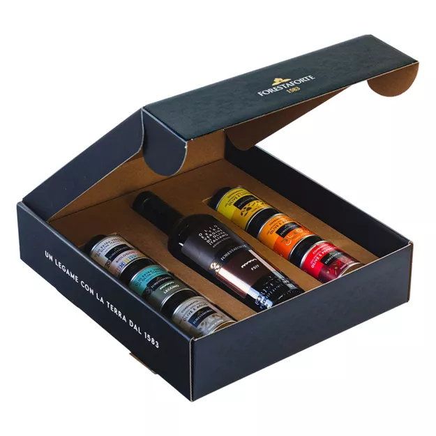 Pudełko prezentowe na 1 oliwę 0,5 l i 6 oliw 0,1 l